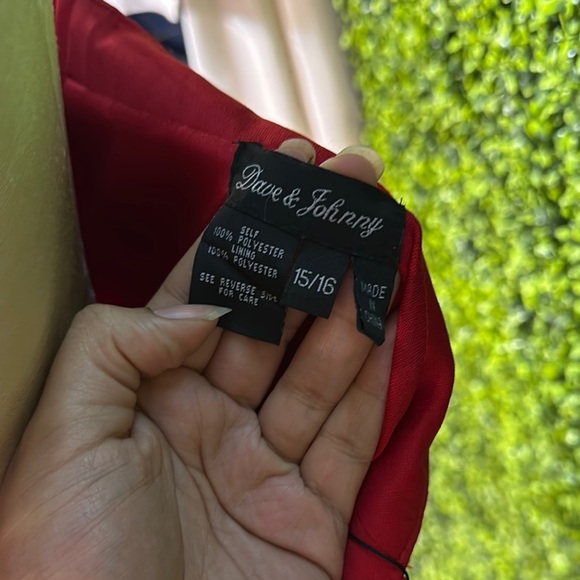 Elegant Red and Black Evening Gown Size 15 16 - Picture 3 of 17